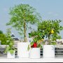 Pottery Pots Essential Puk ronde plantenbak glanzend wit detail